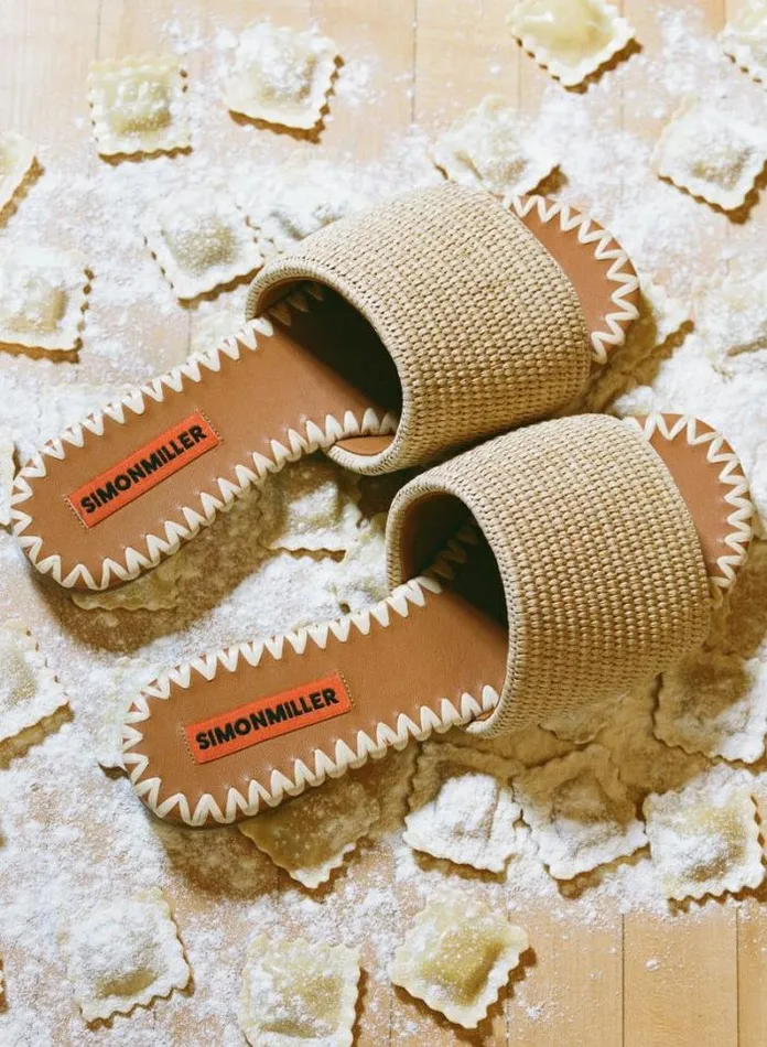 Simon Miller Sandals Raffia Salerno Slide In Natural Natural 8211 Shop
