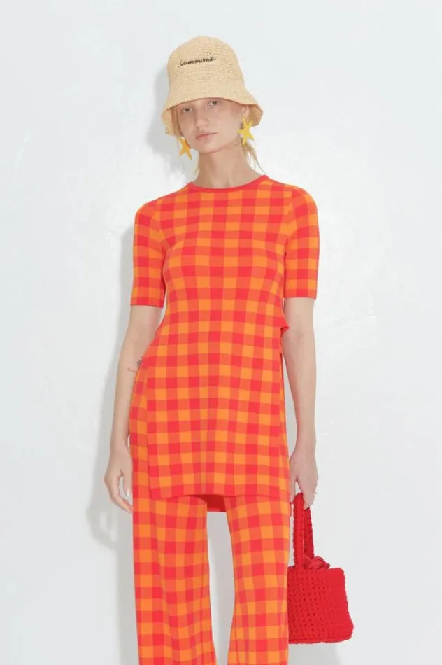 Simon Miller Sets Knits By Canoga Short Sleeve Top In Retro Red Gingham Retro Red Gingham 8211 Shop Simon Miller Sets Knits By Canoga Short Sleeve Top In Retro Red Gingham Retro Red Gingham 8211 Shop