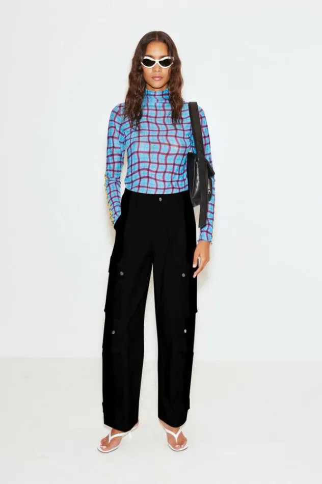Simon Miller Tops Combo Wendel Top In Blue Yellow Plaid Blue Yellow Plaid 8211 Shop
