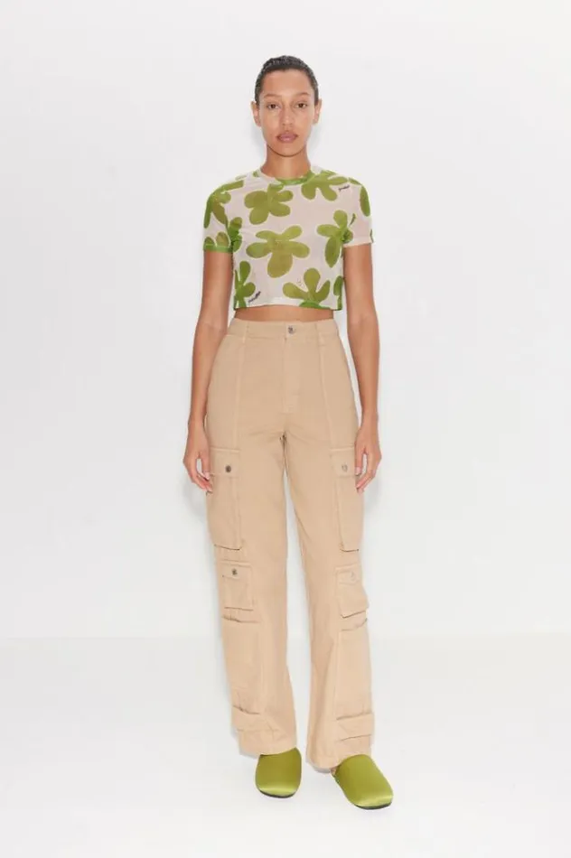 Simon Miller Tops Gamma Printed Mesh Tee In GreenSeashell Floral Greenseashell Floral 8211 Shop Simon Miller Tops Gamma Printed Mesh Tee In GreenSeashell Floral Greenseashell Floral 8211 Shop