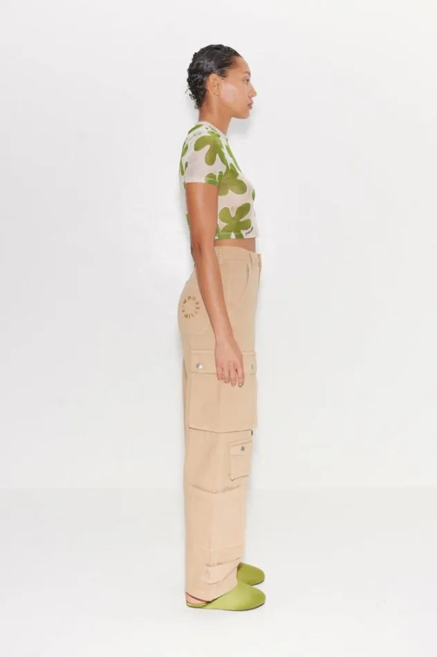 Simon Miller Tops Gamma Printed Mesh Tee In GreenSeashell Floral Greenseashell Floral 8211 Shop