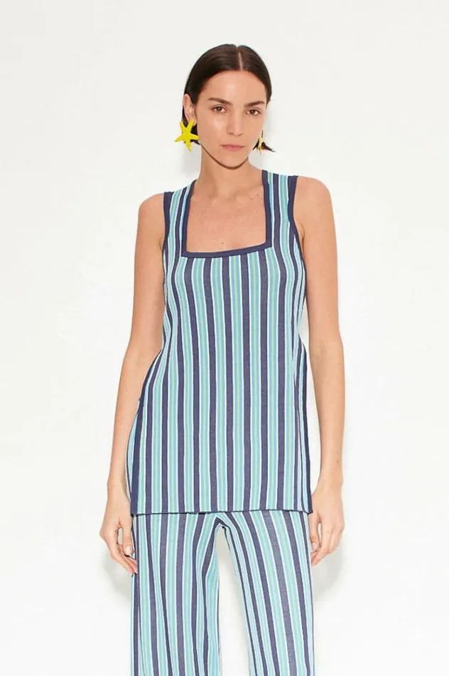 Simon Miller Tops Leet Knit Top In Ink Olive Stripe Ink Olive Stripe 8211 Shop Simon Miller Tops Leet Knit Top In Ink Olive Stripe Ink Olive Stripe 8211 Shop