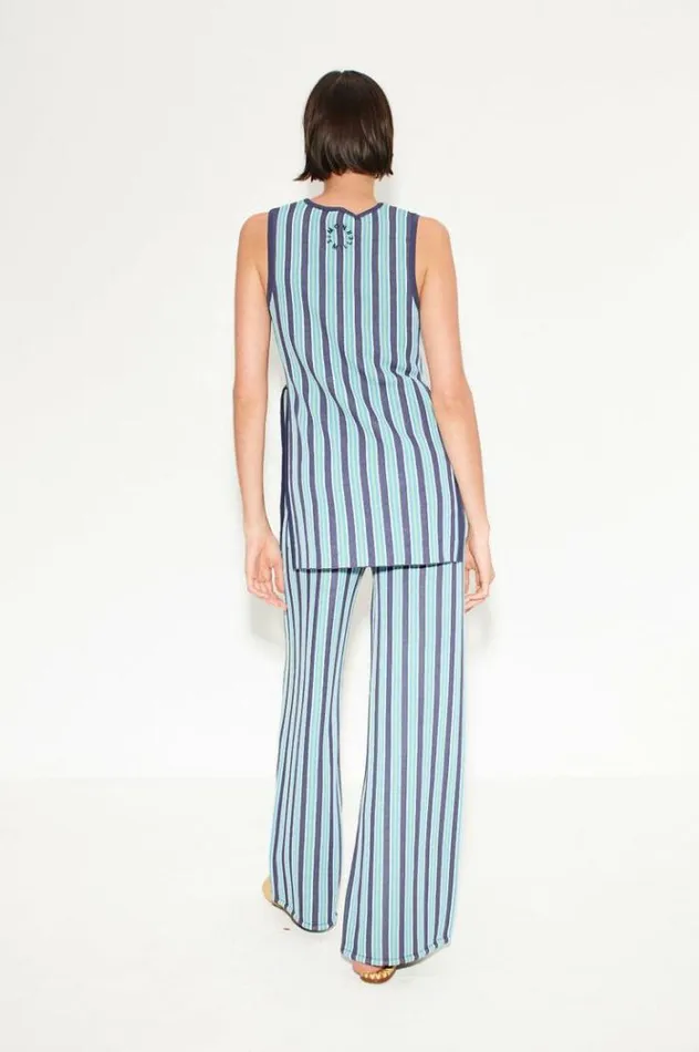 Simon Miller Tops Leet Knit Top In Ink Olive Stripe Ink Olive Stripe 8211 Shop