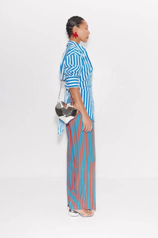 Simon Miller Tops Loch Striped Poplin Button Up In Blue Stripe Blue Stripe 8211 Shop