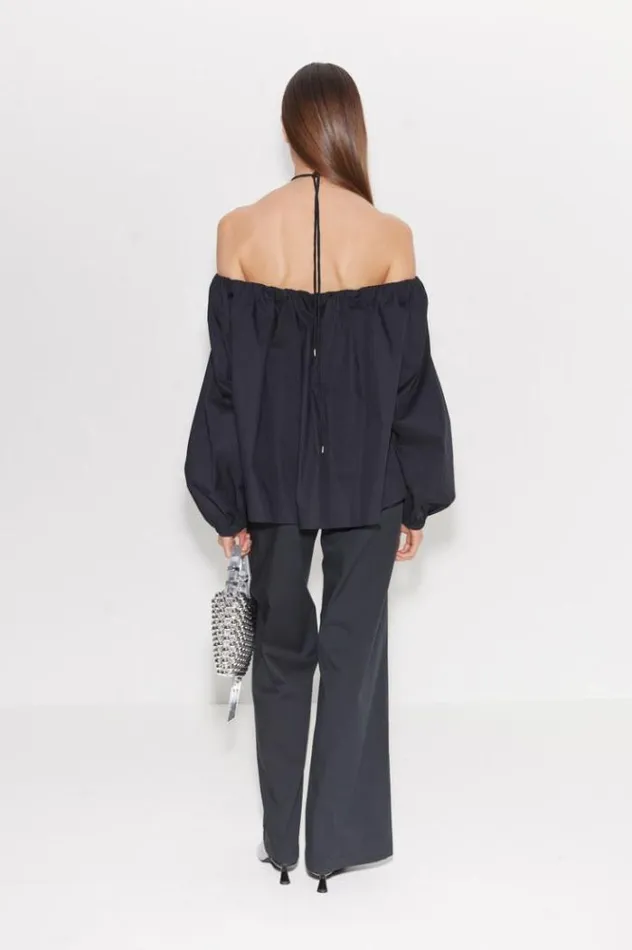 Simon Miller Tops Oleander Poplin Top In Black Black 8211 Shop