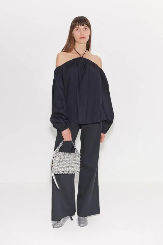 Simon Miller Tops Oleander Poplin Top In Black Black 8211 Shop