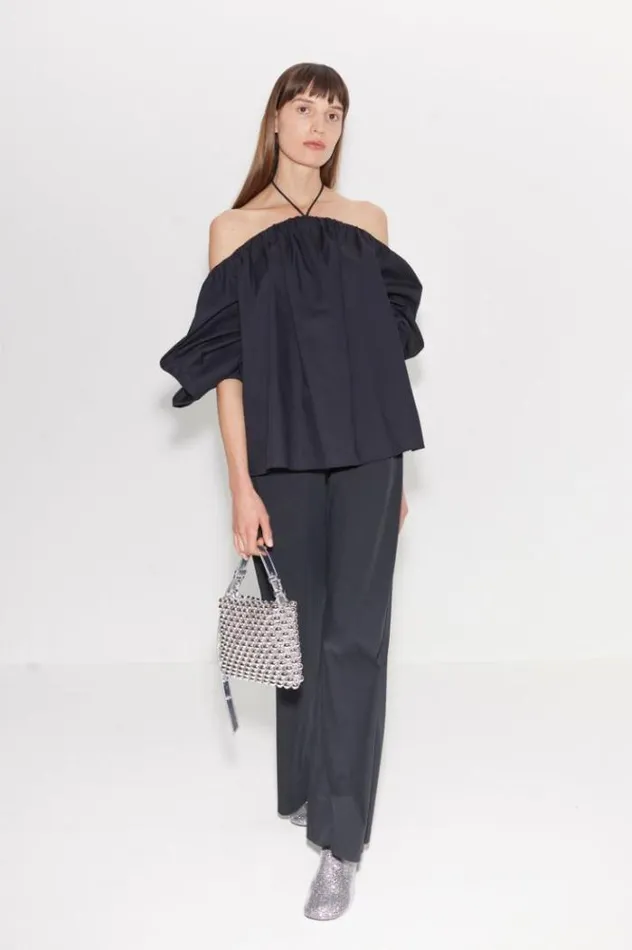 Simon Miller Tops Oleander Poplin Top In Black Black 8211 Shop