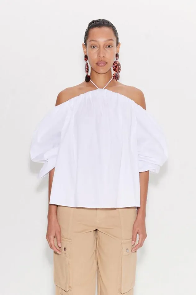 Simon Miller Tops Oleander Poplin Top In Macadamia Macadamia 8211 Shop