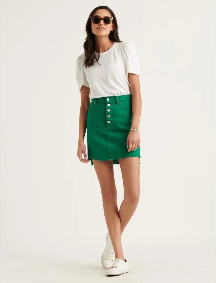 Skirts Women Lucky Brand Mid Rise Mini Skirt Ultramarine Grn Step