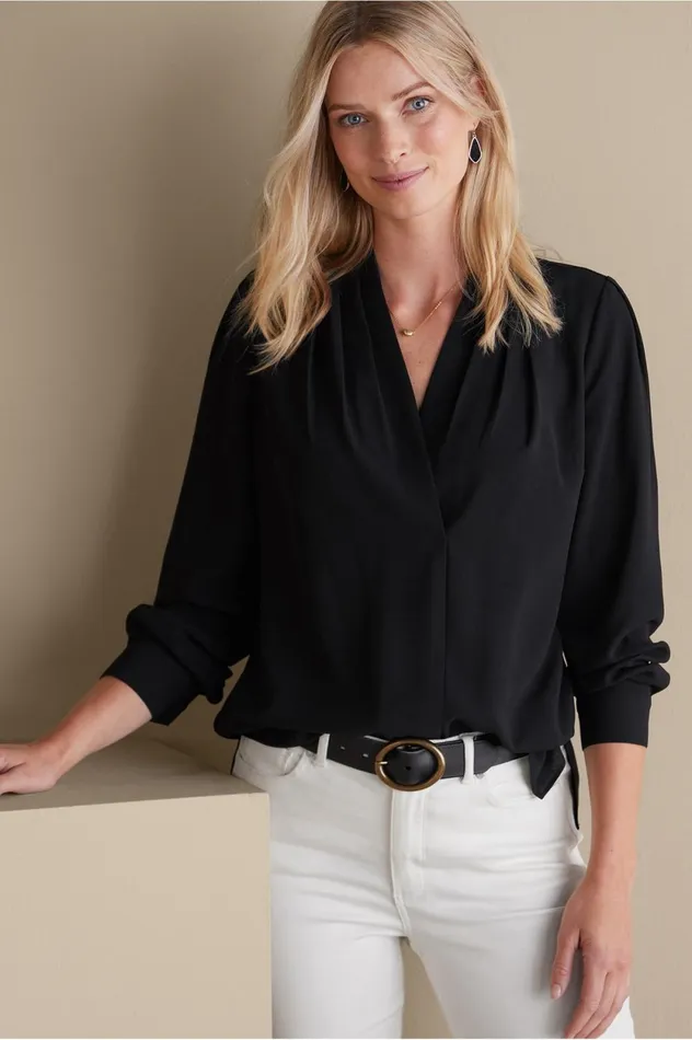 Soft Surroundings Akira Blouse Garnet Women Tops Soft Surroundings Akira Blouse Garnet Women Tops