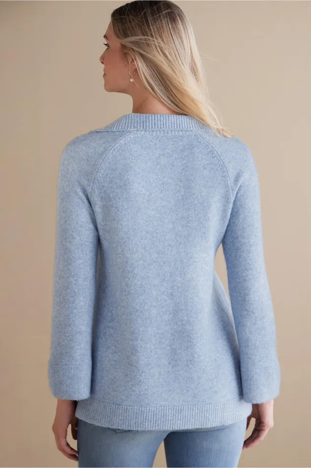 Soft Surroundings Alice Sweater Light Heather Grey Women Tops Soft Surroundings Alice Sweater Light Heather Grey Women Tops