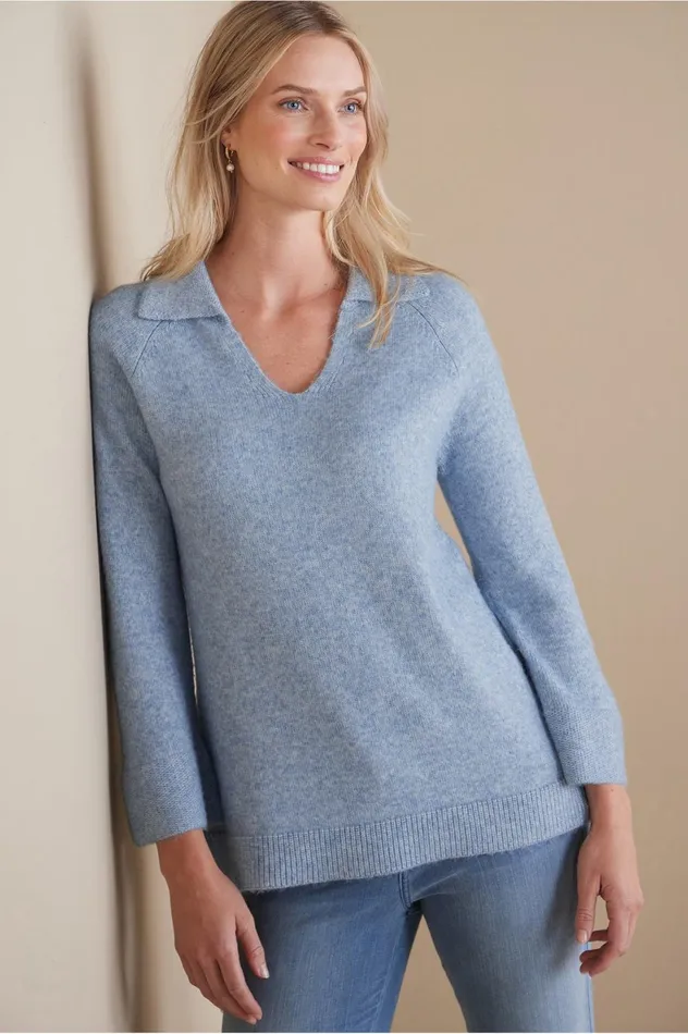 Soft Surroundings Alice Sweater Light Heather Grey Women Tops Soft Surroundings Alice Sweater Light Heather Grey Women Tops