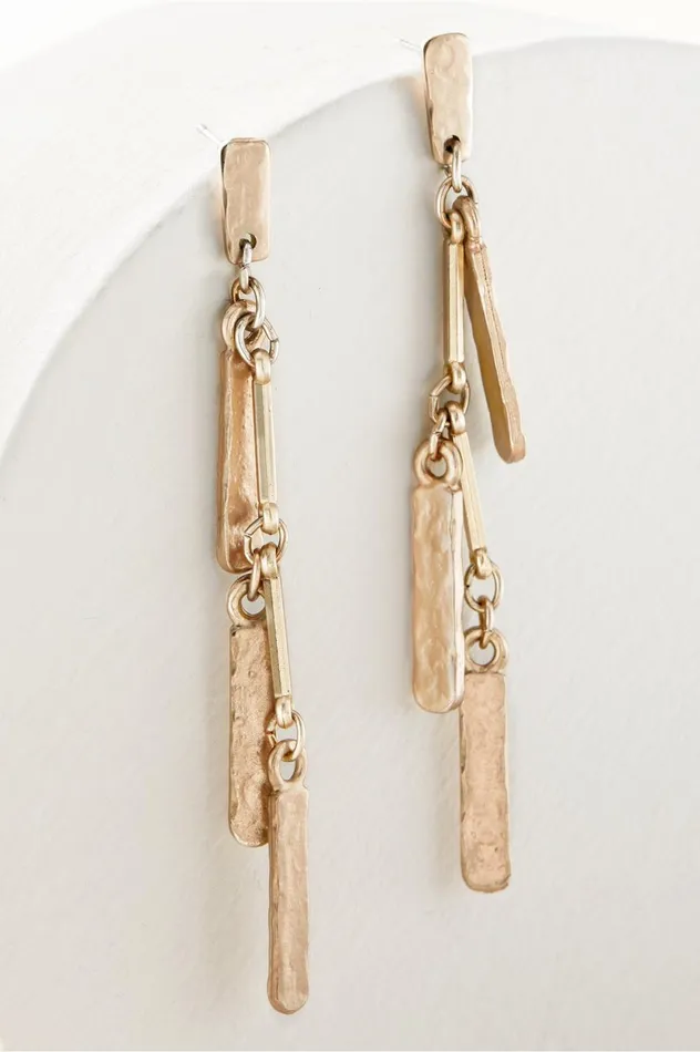 Soft Surroundings Aurelia Tiered Earring Gold Women Jewelry
