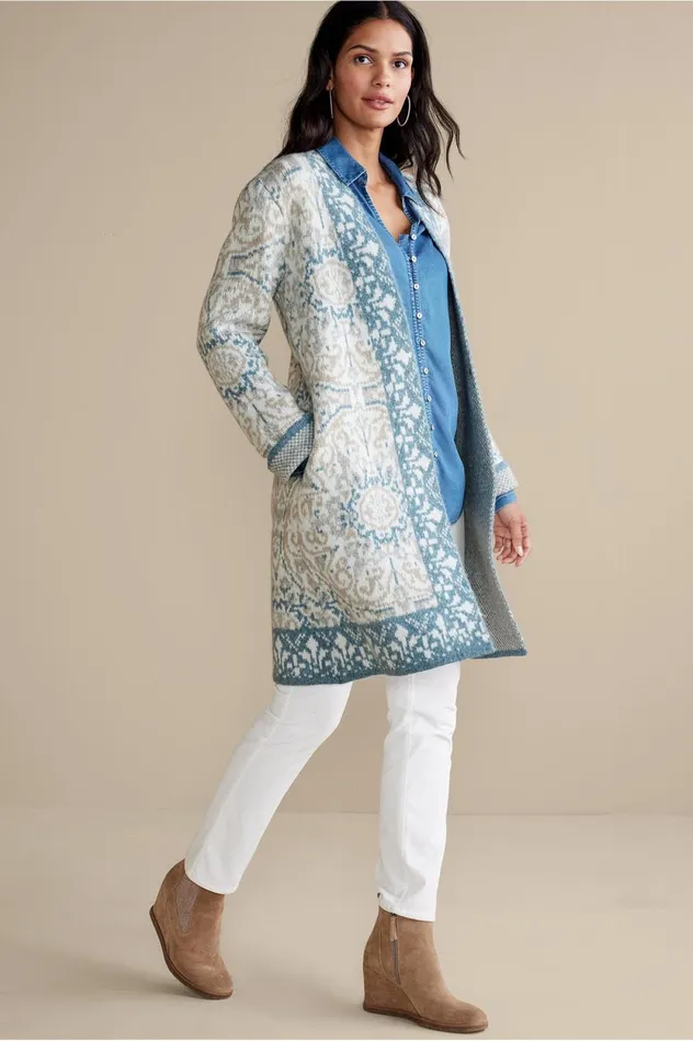 Soft Surroundings Barra Cardigan Medallion Multi Women Sweaters and Cardigans Soft Surroundings Barra Cardigan Medallion Multi Women Sweaters and Cardigans