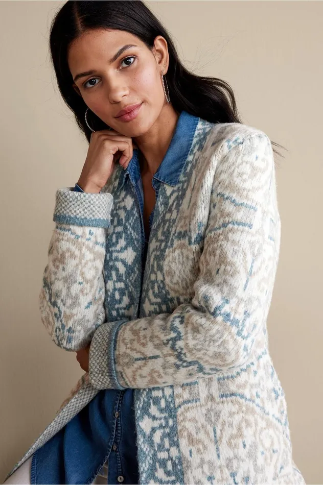 Soft Surroundings Barra Cardigan Medallion Multi Women Sweaters and Cardigans Soft Surroundings Barra Cardigan Medallion Multi Women Sweaters and Cardigans