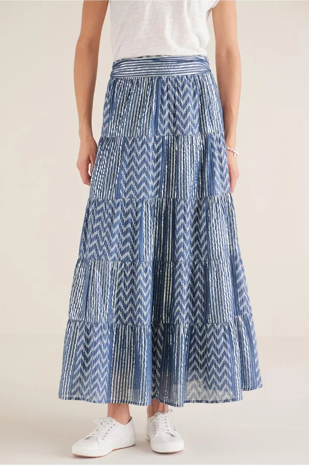 Soft Surroundings Brillar Skirt Twilight Blue Women Skirts Soft Surroundings Brillar Skirt Twilight Blue Women Skirts
