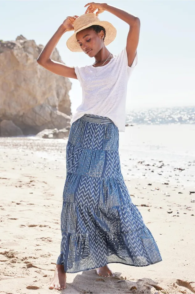 Soft Surroundings Brillar Skirt Twilight Blue Women Skirts Soft Surroundings Brillar Skirt Twilight Blue Women Skirts