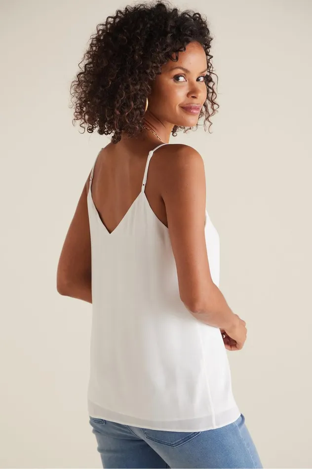 Soft Surroundings Callie Cami White Women Tops Soft Surroundings Callie Cami White Women Tops