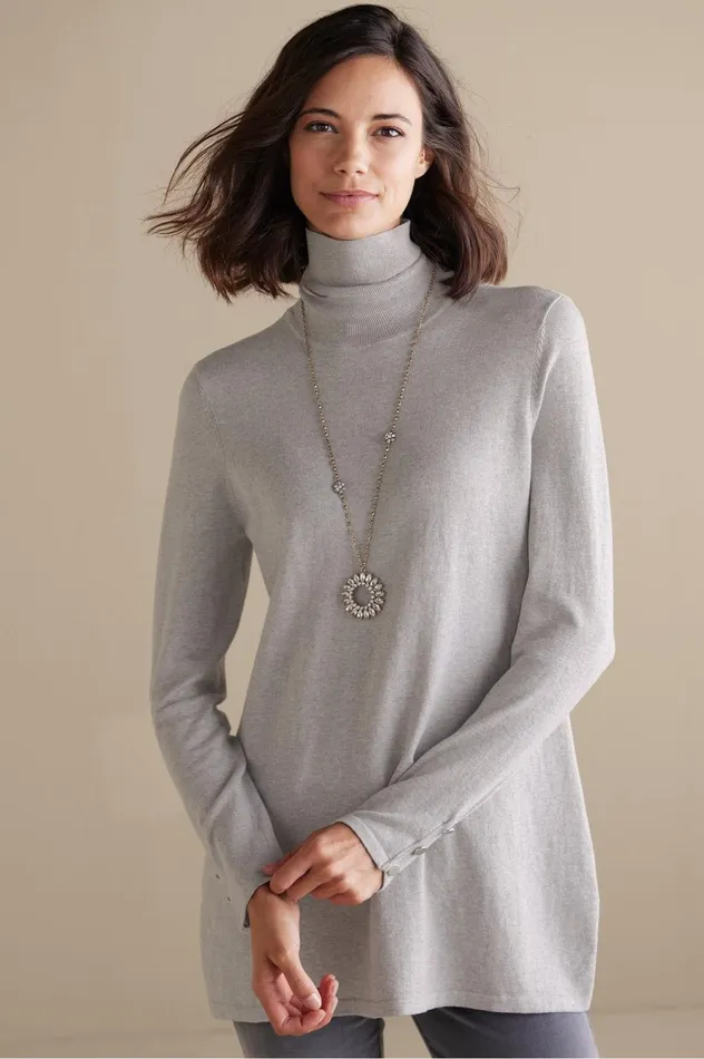 Soft Surroundings Deidre Sweater Medium Grey Heather Women Sweaters and Cardigans Soft Surroundings Deidre Sweater Medium Grey Heather Women Sweaters and Cardigans