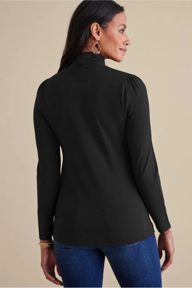 Soft Surroundings Emme Turtleneck Top Black Women Tops Soft Surroundings Emme Turtleneck Top Black Women Tops