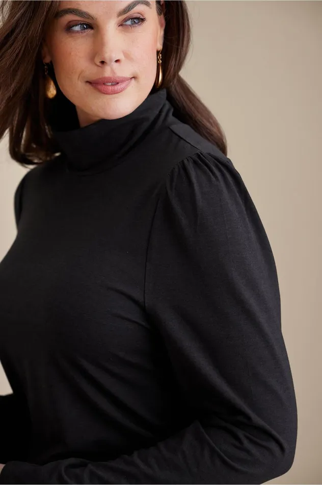 Soft Surroundings Emme Turtleneck Top Black Women Tops Soft Surroundings Emme Turtleneck Top Black Women Tops
