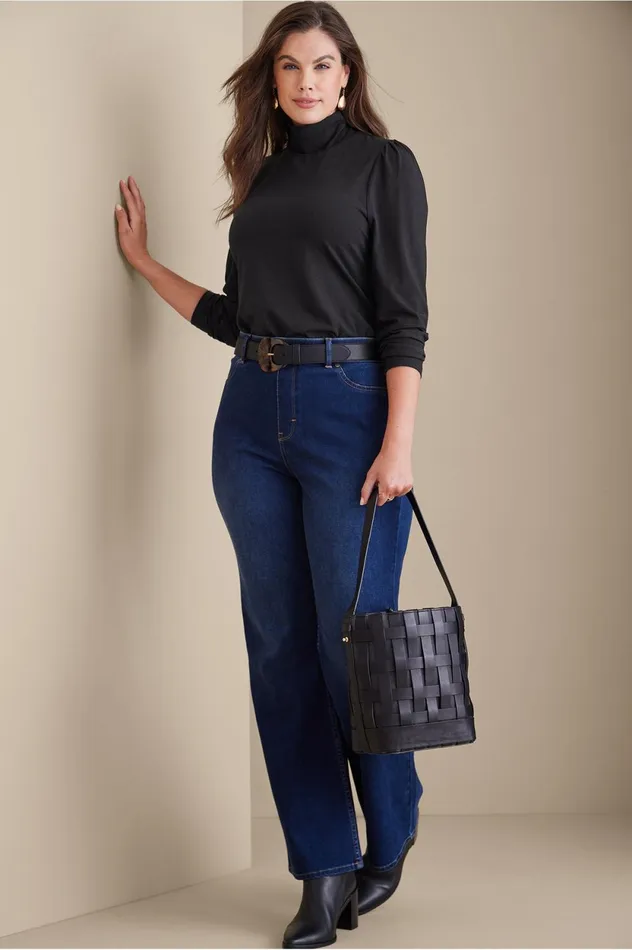 Soft Surroundings Emme Turtleneck Top Black Women Tops Soft Surroundings Emme Turtleneck Top Black Women Tops