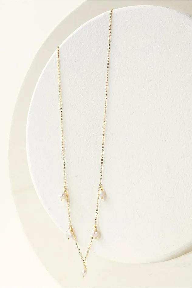 Soft Surroundings Estella Petite Pearl Necklace Goldpearl Women Jewelry