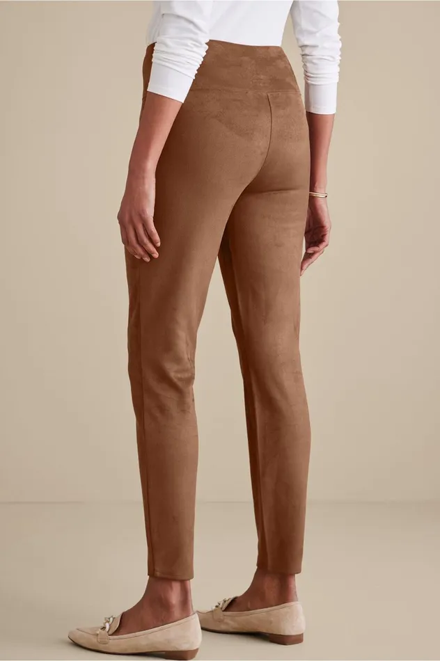Soft Surroundings Faux Suede PullOn Leggings Black Women Pants Soft Surroundings Faux Suede PullOn Leggings Black Women Pants