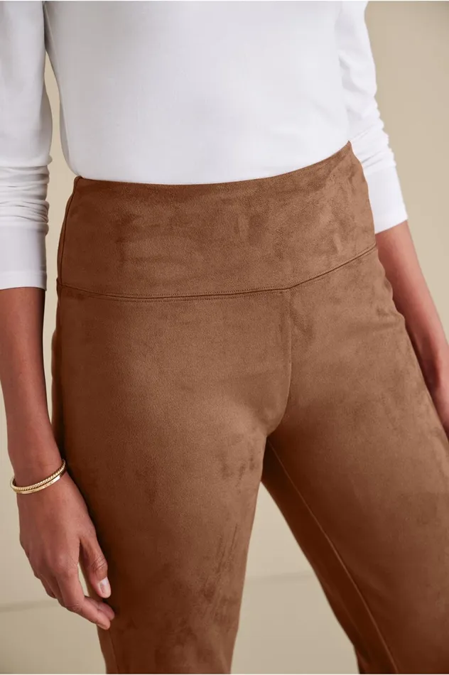 Soft Surroundings Faux Suede PullOn Leggings Black Women Pants Soft Surroundings Faux Suede PullOn Leggings Black Women Pants