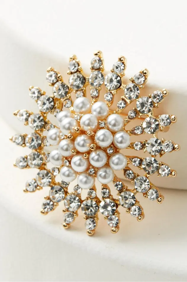 Soft Surroundings Gretta Starburst Brooch Multi Women Jewelry