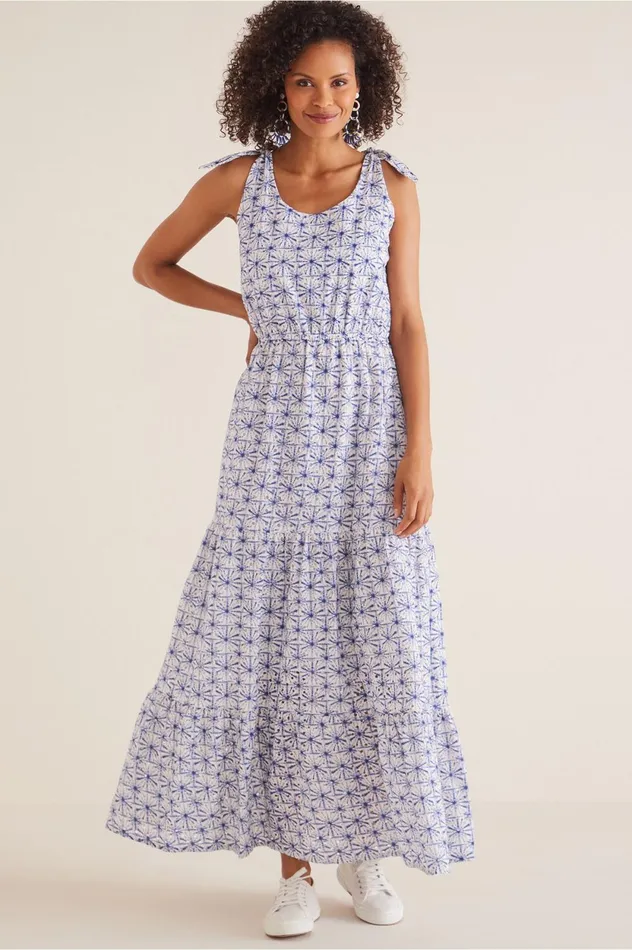 Soft Surroundings Kyoto Dress Bluewhite Women Dresses Soft Surroundings Kyoto Dress Bluewhite Women Dresses