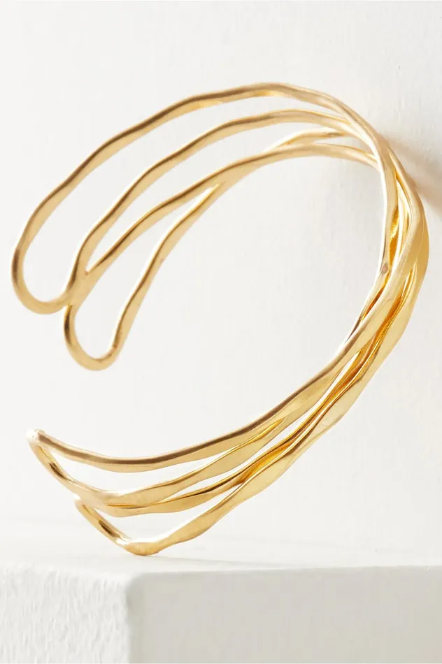 Soft Surroundings Linnet Thin Cuff Gold Women Jewelry