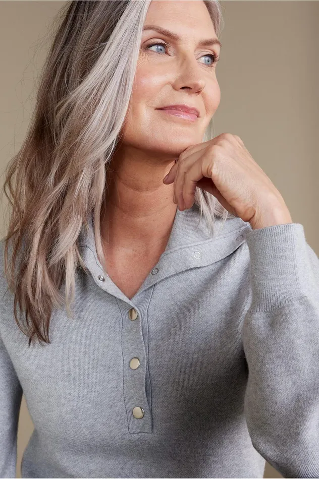 Soft Surroundings Meria Sweater Tunic Medium Grey Heather Women Tops Soft Surroundings Meria Sweater Tunic Medium Grey Heather Women Tops