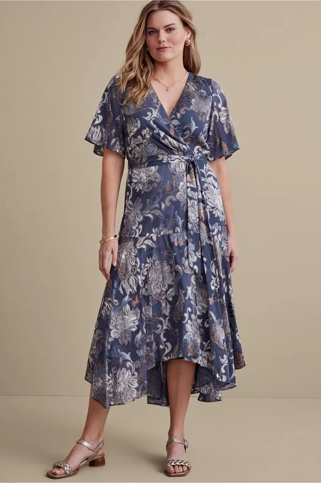 Soft Surroundings Minerva Dress Navy Blue Women Dresses