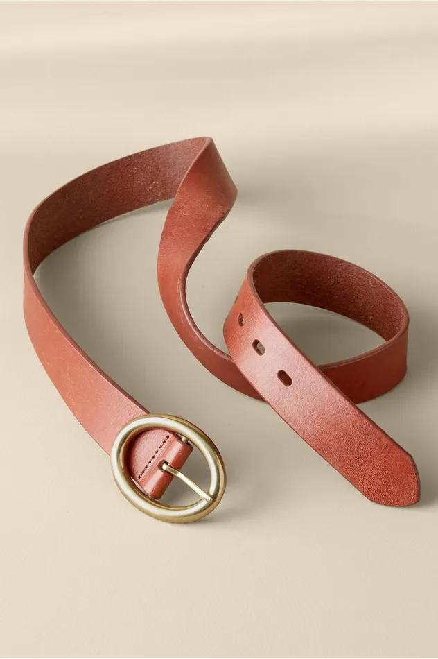 Soft Surroundings Monaco Leather Belt Black Women Belts