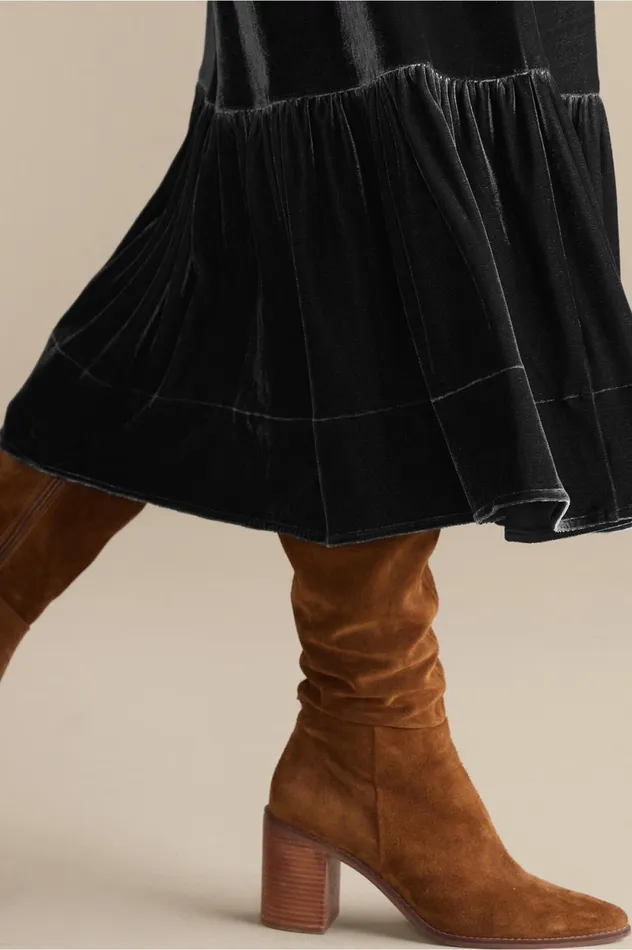 Soft Surroundings Noelle Velvet Skirt Black Women Skirts Soft Surroundings Noelle Velvet Skirt Black Women Skirts