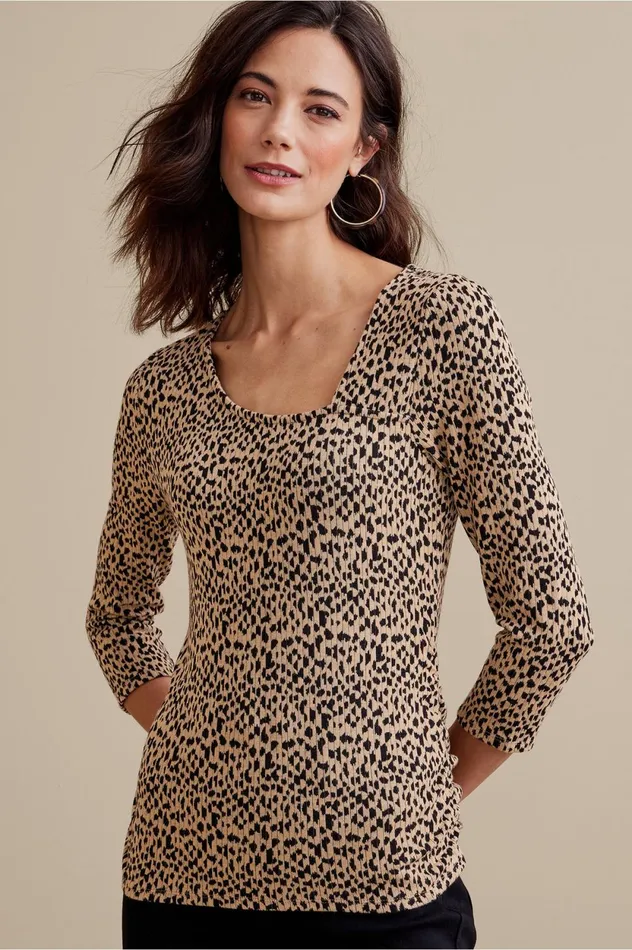 Soft Surroundings Petites Anesha Top Black Women Tops