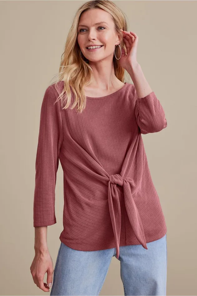 Soft Surroundings Petites Corrie Top Garnet Women Tops