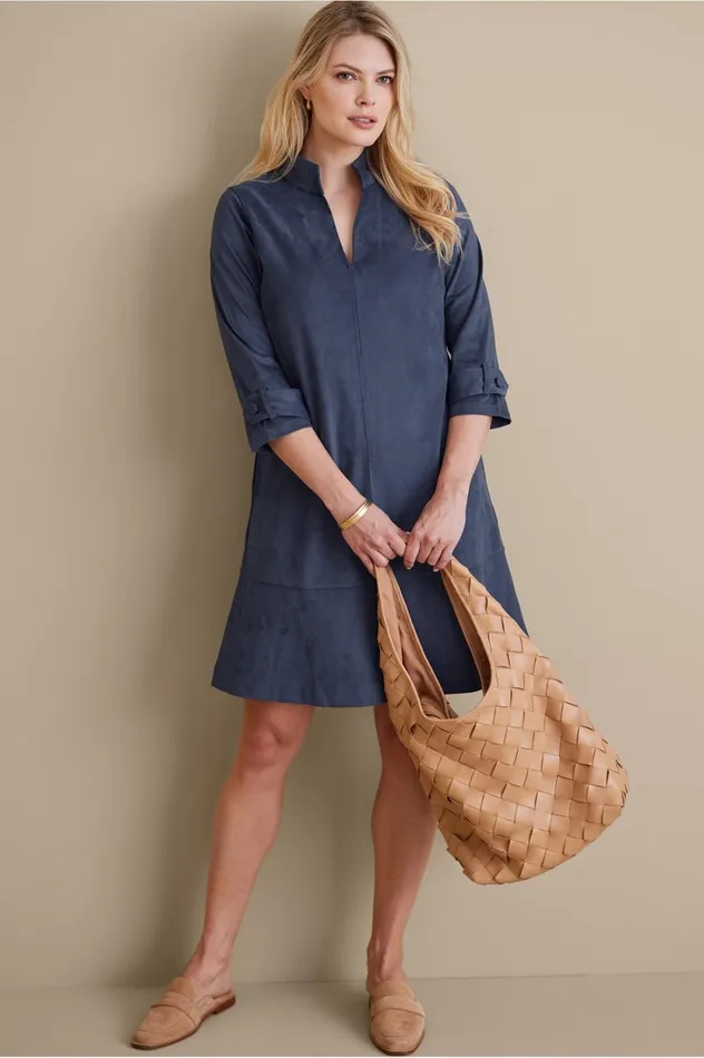 Soft Surroundings Rani Faux Suede Dress Navy Sea Women Dresses Soft Surroundings Rani Faux Suede Dress Navy Sea Women Dresses