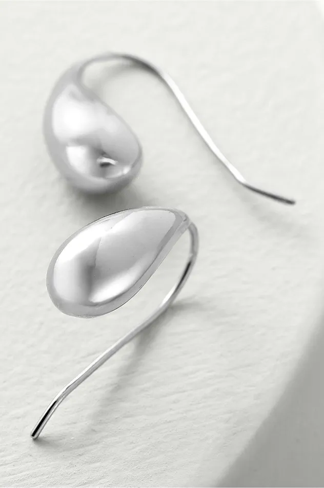 Soft Surroundings Reva Drop Earring Polished Silver Women Jewelry