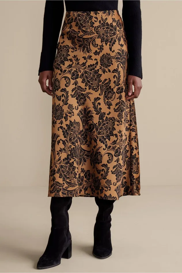 Soft Surroundings Samira Skirt Neutral Floral Women Skirts Soft Surroundings Samira Skirt Neutral Floral Women Skirts