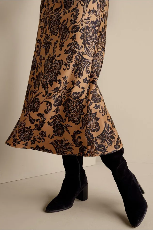 Soft Surroundings Samira Skirt Neutral Floral Women Skirts Soft Surroundings Samira Skirt Neutral Floral Women Skirts