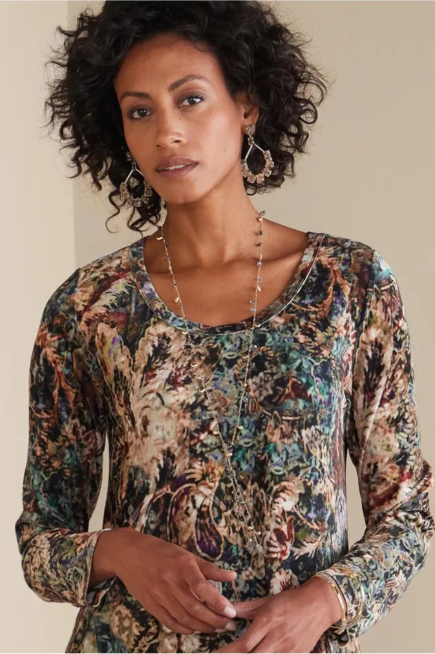 Soft Surroundings Santiago Stretch Velvet Dress Black Women Dresses Soft Surroundings Santiago Stretch Velvet Dress Black Women Dresses