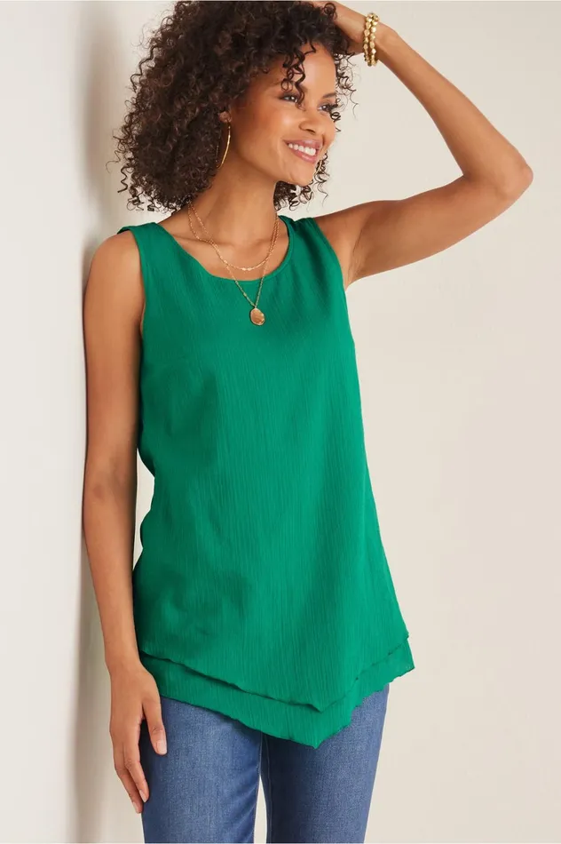 Soft Surroundings Siesta Key Tank Parakeet Women Tops