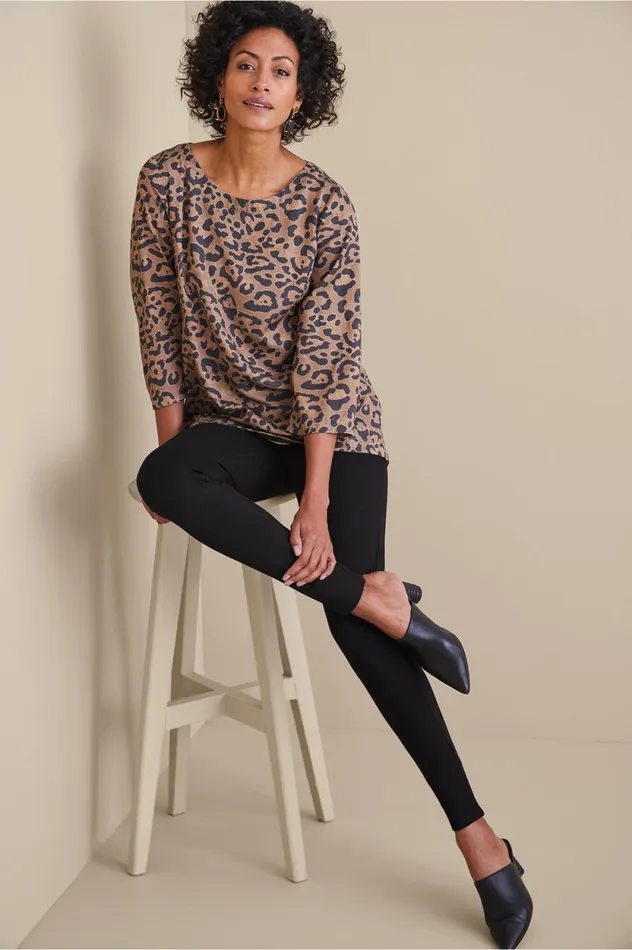 Soft Surroundings Soft Essential Ponte Leggings Black Women Pants