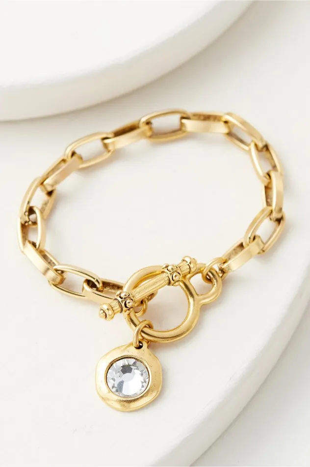 Soft Surroundings Trinity Toggle Bracelet Gold Women Jewelry