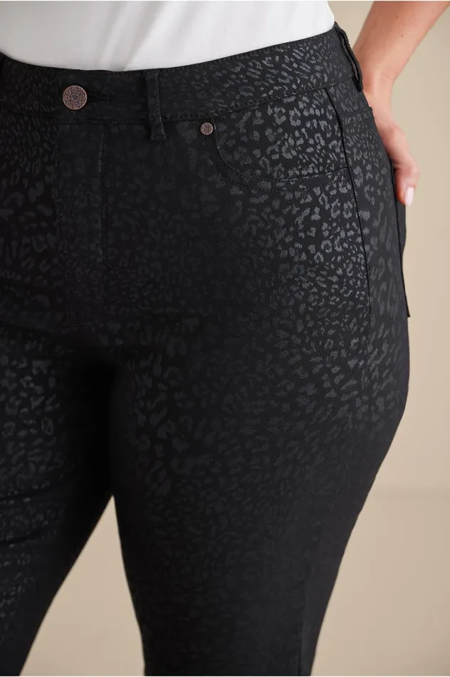 Soft Surroundings Ultimate Denim Animal Straight Leg Jeans Metallic Animal Women Jeans Soft Surroundings Ultimate Denim Animal Straight Leg Jeans Metallic Animal Women Jeans