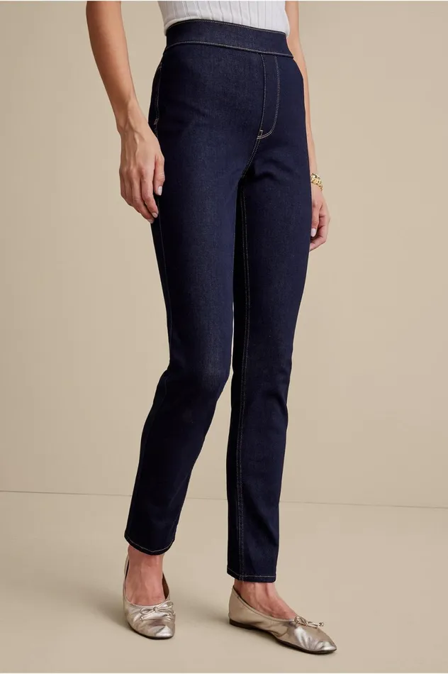 Soft Surroundings Ultimate Denim PullOn Slim Leg Jeans Black Women Jeans Soft Surroundings Ultimate Denim PullOn Slim Leg Jeans Black Women Jeans