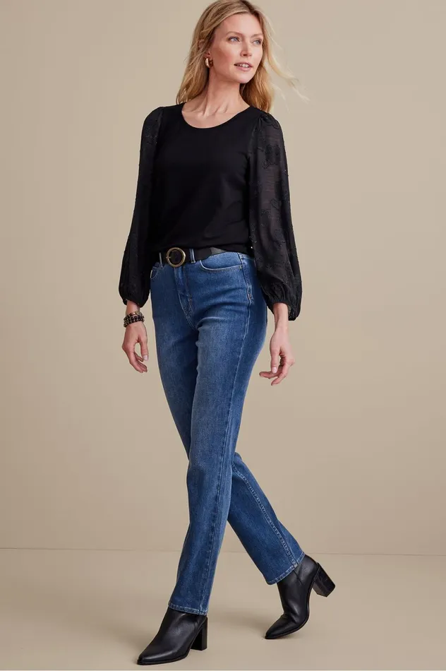 Soft Surroundings Ultimate Denim Straight Leg Jeans Black Women Jeans Soft Surroundings Ultimate Denim Straight Leg Jeans Black Women Jeans