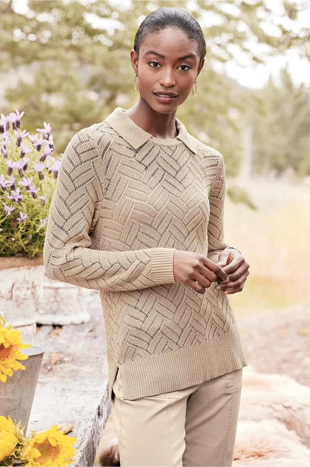 Soft Surroundings Verrana Sweater Beige Women Sweaters and Cardigans Soft Surroundings Verrana Sweater Beige Women Sweaters and Cardigans